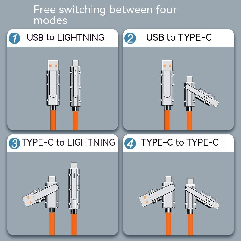 120 W (4 in 1) Schnellladekabel | Bange Official