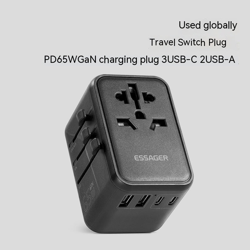 PulseCharge - 65W Universal Travel Plug Converter Charger And Charger