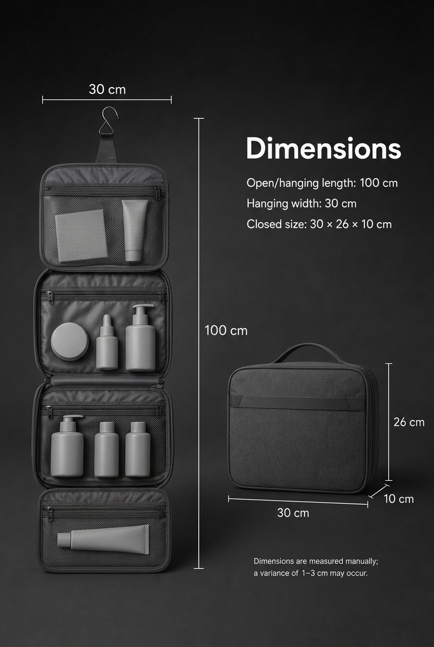 Hydra - Large Capacity Travel Toiletry Bag