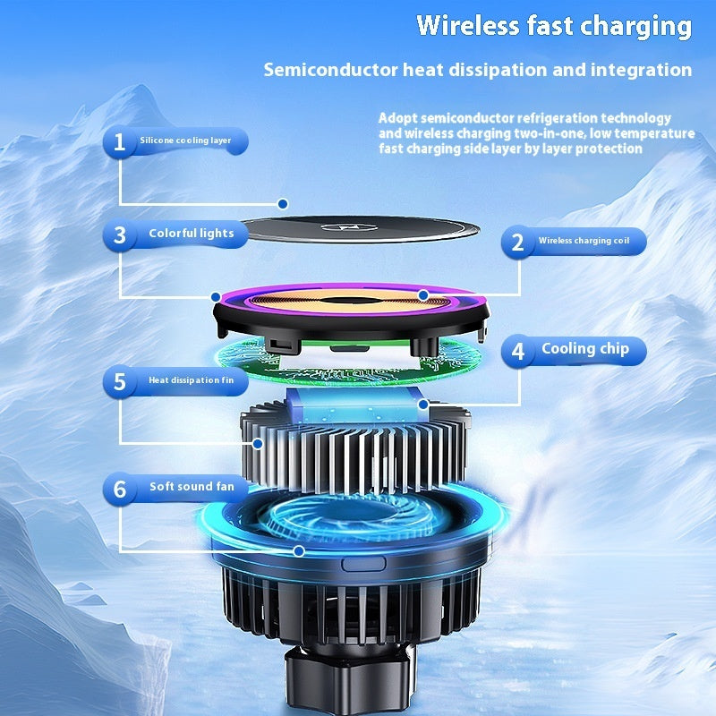 Sub-Zero: Magnetic Wireless Charger & Phone Cooler