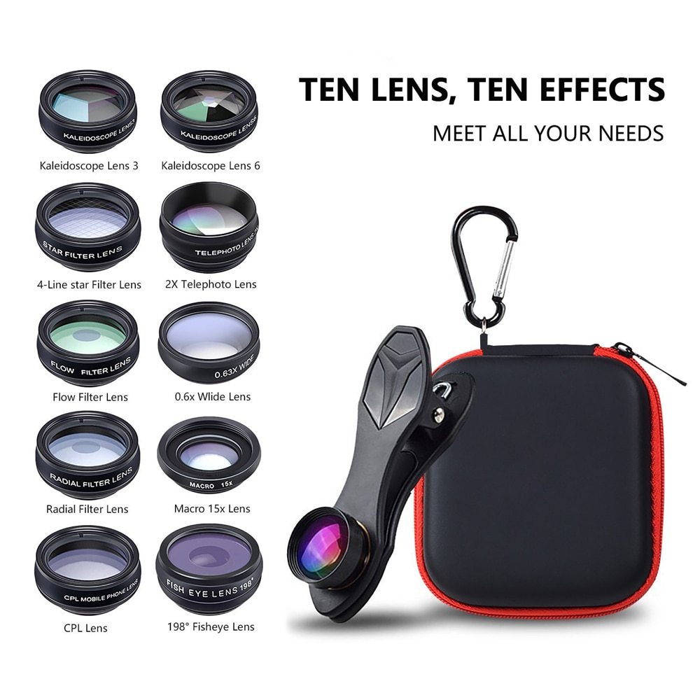 Shutterstream – 10-in-1 Cellphone Camera Lens Kit