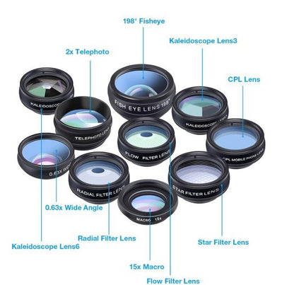 Shutterstream – 10-in-1 Cellphone Camera Lens Kit