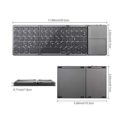 Portable Foldable Keyboard and Touch Pad