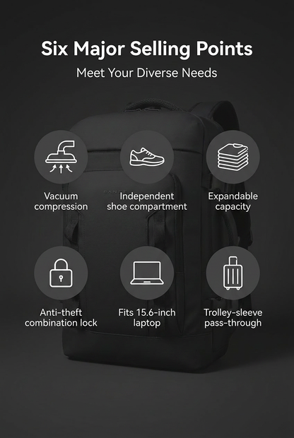Traverse - Vacuum Compression Travel Backpack