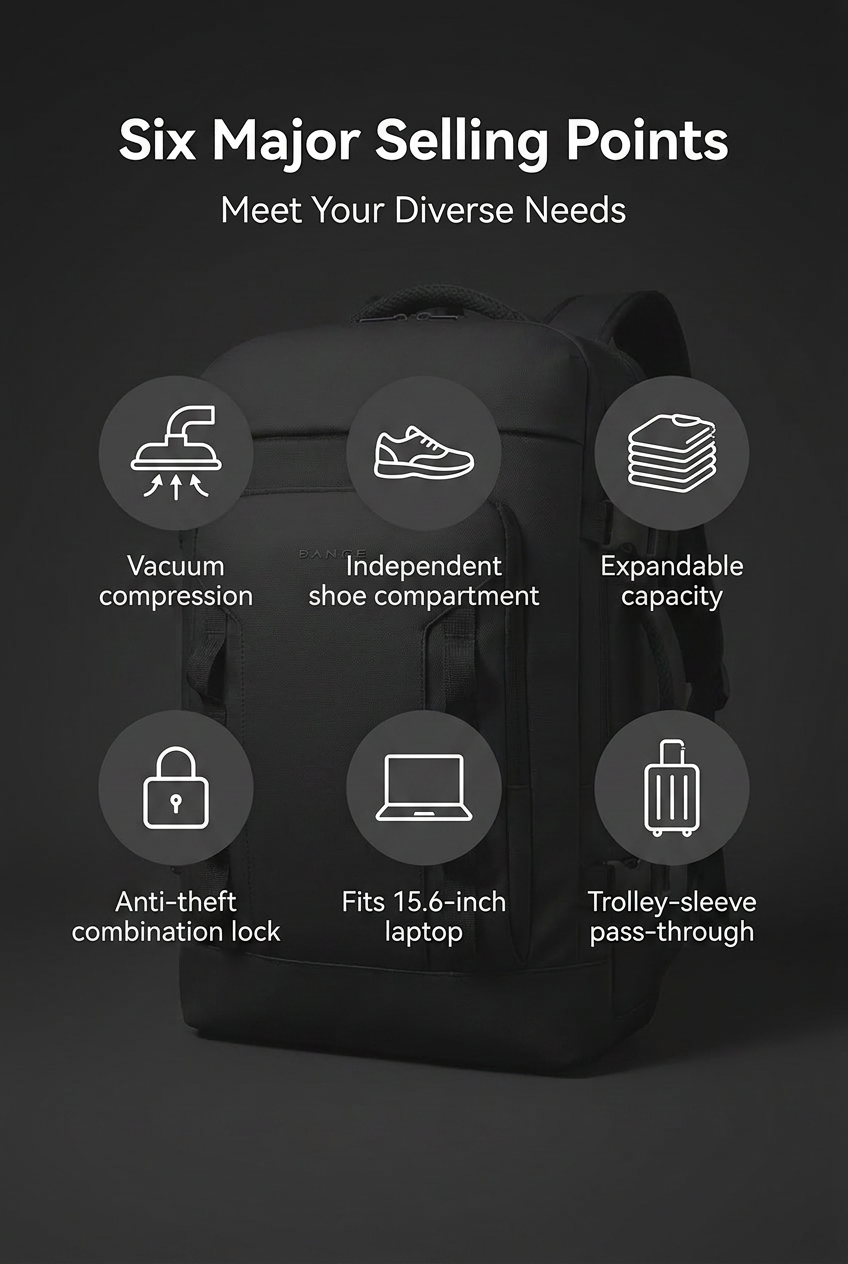 Traverse - Vacuum Compression Travel Backpack
