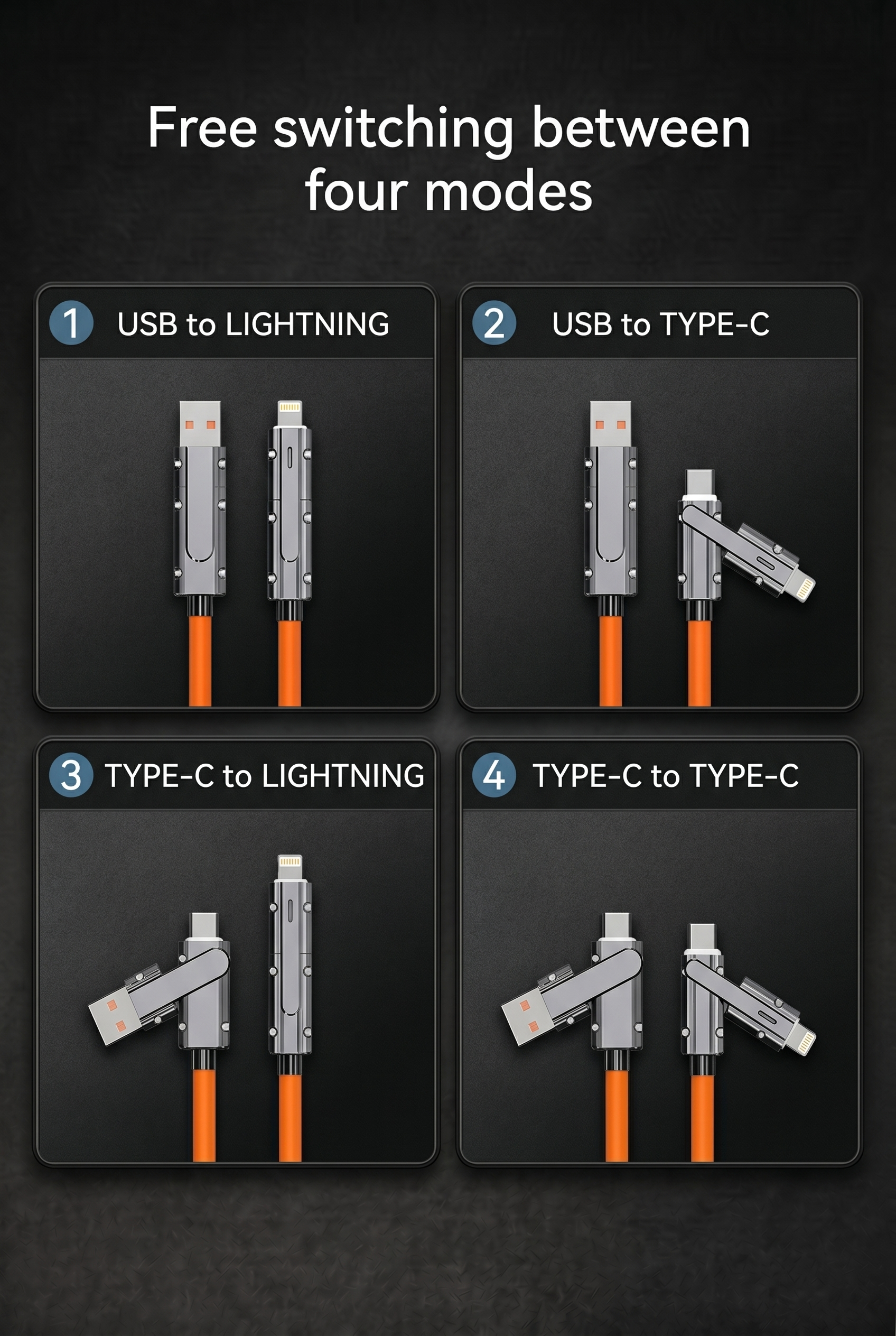 CyberSurge - 120W (4 in 1) Fast Charging Cable