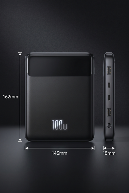 Intelligente, schnell aufladbare Laptop-Powerbank 100 W 20000 mAh