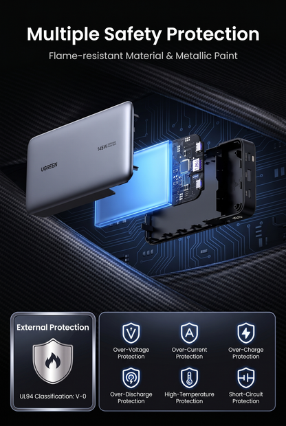 Laptop-Powerbank – ultraschnelles, intelligentes Ladegerät 145 W, 25000 mAh 