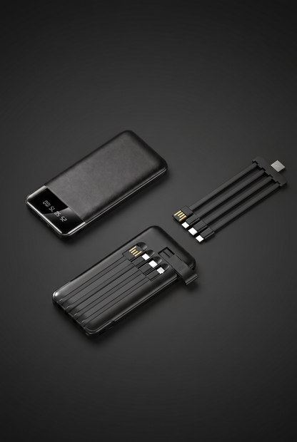 Dünne Powerbank mit mehreren Adaptern und hoher Kapazität 